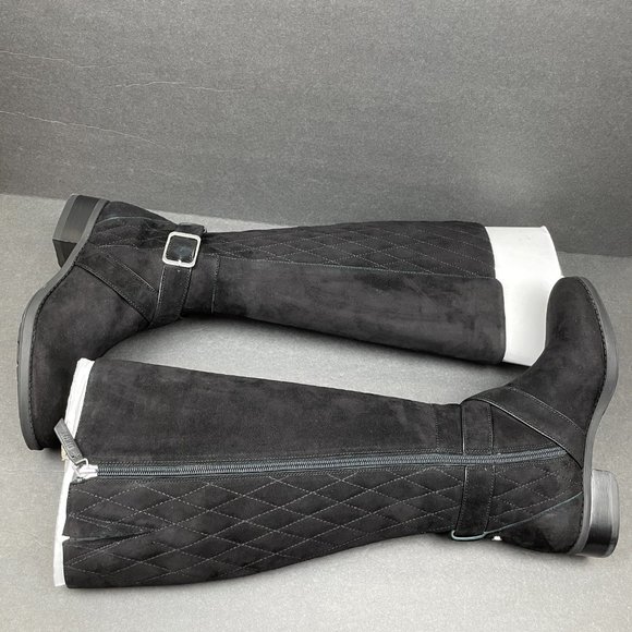 NWB DKNY Mattie Quilted Suede Knee-High Boots - Picture 5 of 8